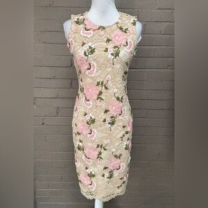 Calvin Klein floral lace overlay dress 4